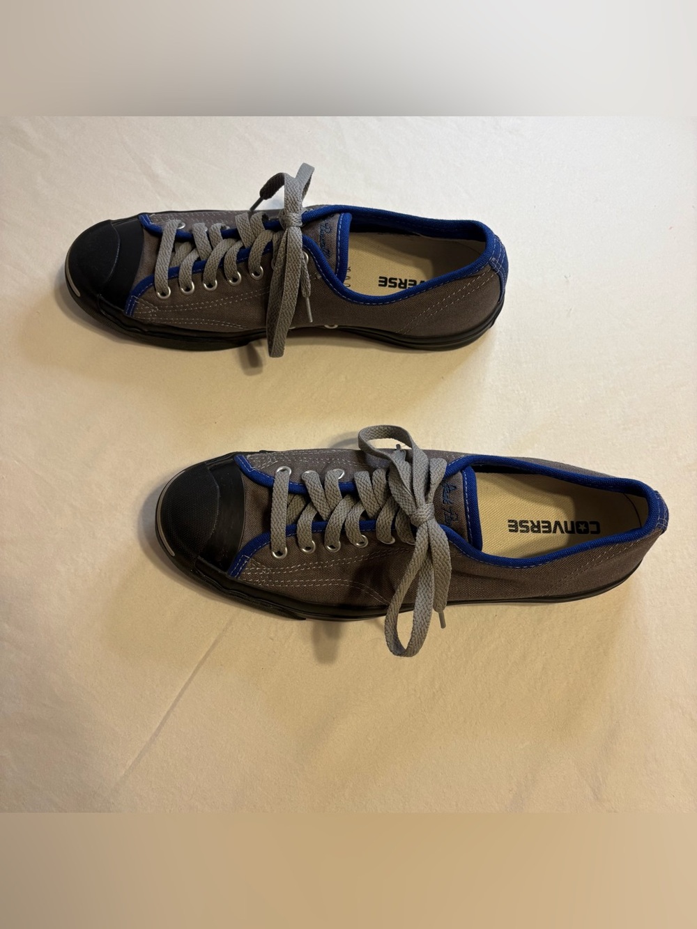Converse Jack Purcell Blue and Gray Low Top Sneakers- Unisex Adult Sneakers - Picture 9 of 9